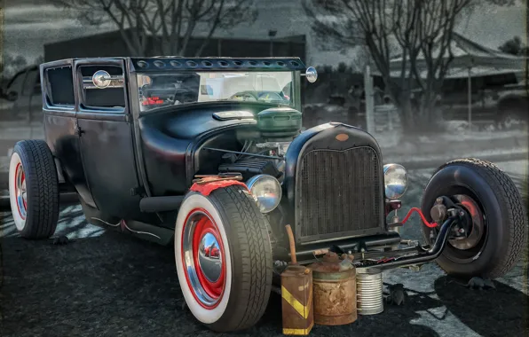 Retro, classic, hot-rod
