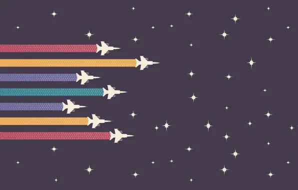 Stars, line, retro, aircraft