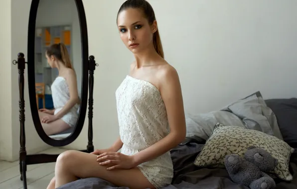 Reflection, mirror, legs, Alexander Urmashev