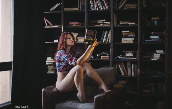 Ass, books, Girl, shirt, Maksim Chuprin, Inga Lis, Inga Lis