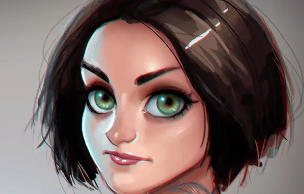 Eyes, girl, art, Jaimie Alexander, blindspot, Jane Doe