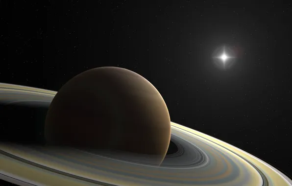 Picture star, planet, ring, stars, Saturn