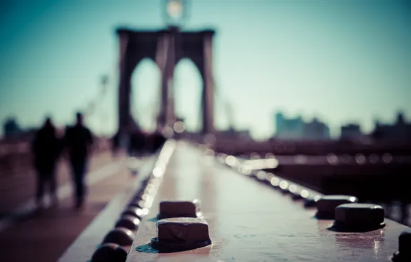 United States, Brooklyn, New York, Manhattan, people, Brooklyn Bridge, urban scene
