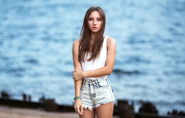 Picture summer, shorts, beauty, Olivia, t-shirt