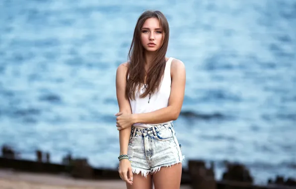 Summer, shorts, beauty, Olivia, t-shirt