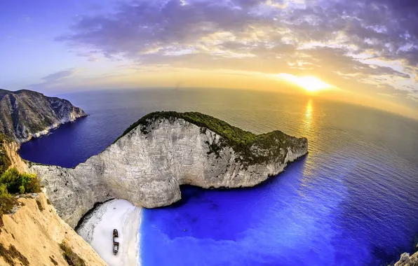 Sea, beach, landscape, coast, island, Bay, Greece