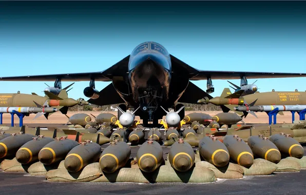 Picture The plane, Weapons, Missiles, Bomber, The airfield, Ammunition, Weapons, Dynamics