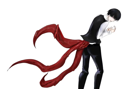 White background, guy, brunette, The Kaneko Ken, Tokyo Ghoul: Reborn, Tokyo Ghoul RE