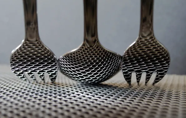 Picture reflection, mesh, spoon, plug