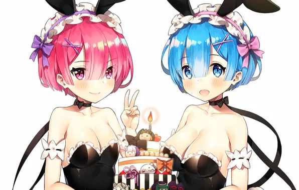 Girl, sexy, cleavage, pink hair, boobs, anime, beautiful, short hair