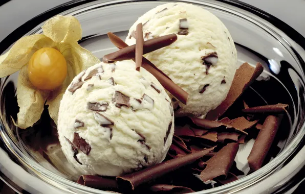 Chocolate, vanilla, Ice cream
