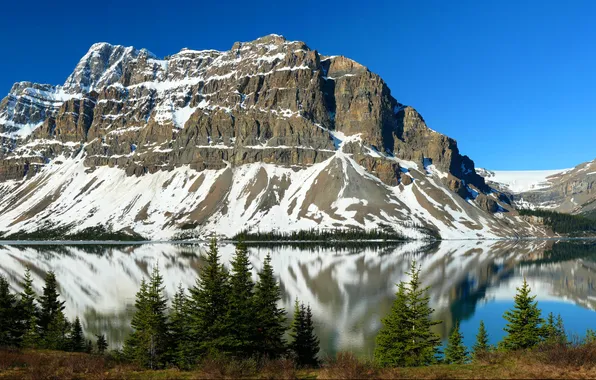 Landscape, mountains, nature, lake, reflection, Panorama