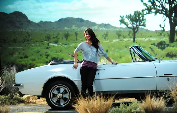 Road, nature, smile, clothing, advertising, actress, brunette, singer