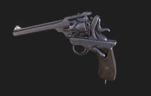 Britain 10th-11th centuries., Automatic revolver, Webley-Fosbery