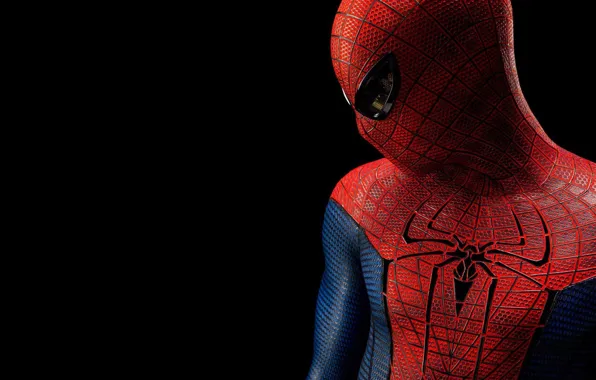 The film, spider-man, spider-man, hero, costume, black background, character