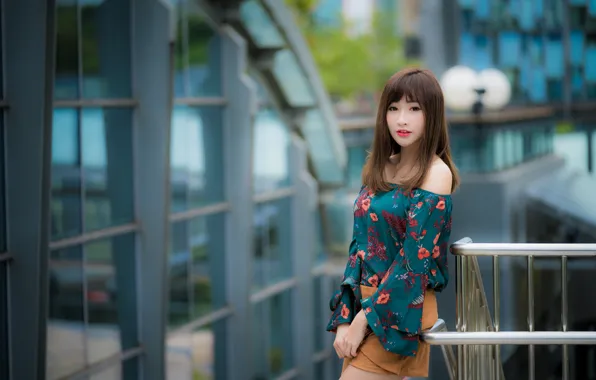 Look, girl, hair, Asian, cutie, bokeh