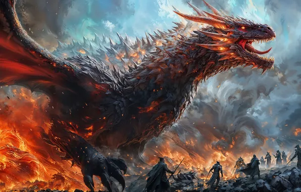 Claws, horror, chaos, cruise, giant, fire-breathing dragon, the ashes, the dragon's mouth