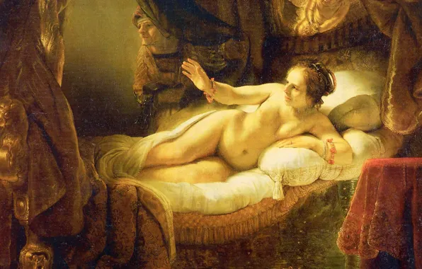 Picture, Danae, mythology, Rembrandt van Rijn