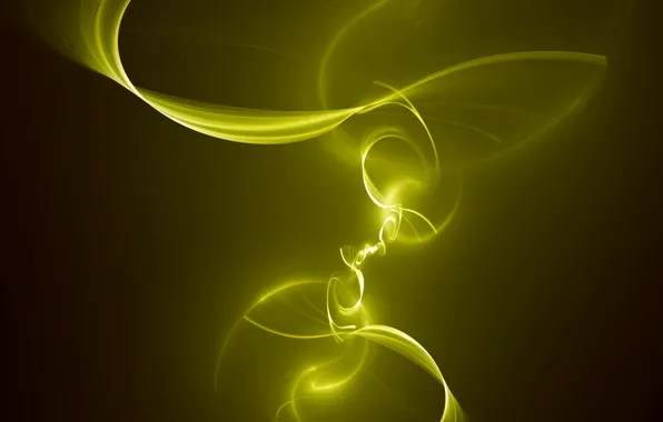 Light, line, yellow, abstraction, green, color, zigzag
