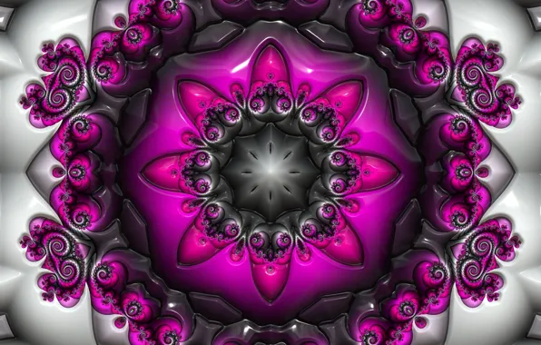Abstraction, pattern, fractals, fractal, geometry, ornament, symmetry, abstract background