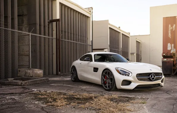 Picture Mercedes, AMG, White, GTS, Vossen, Sight