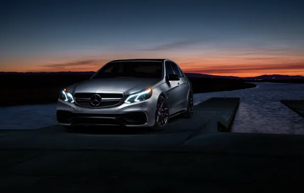 Picture Mercedes-Benz, Car, Carbon, Sunset, Grey, Matte, Motorsport, Sonic