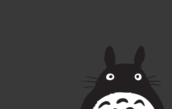 Picture minimalism, anime, my neighbor Totoro, strange creature)