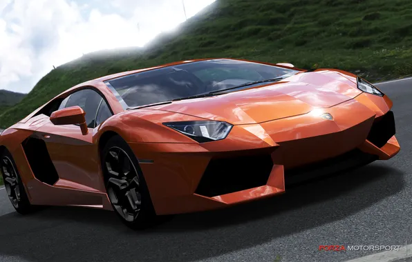 Race, sports car, lamborghini lp700-4 aventador, Forza Motorsport 4