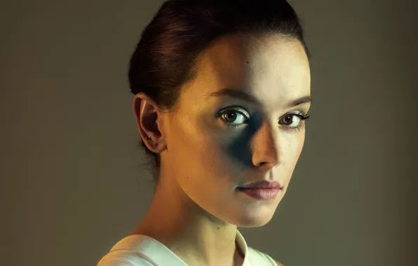 Look, background, portrait, makeup, actress, brunette, hairstyle, photoshoot