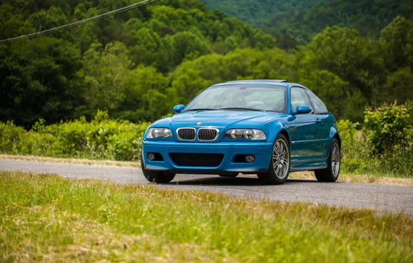 Blue, E46, Forest