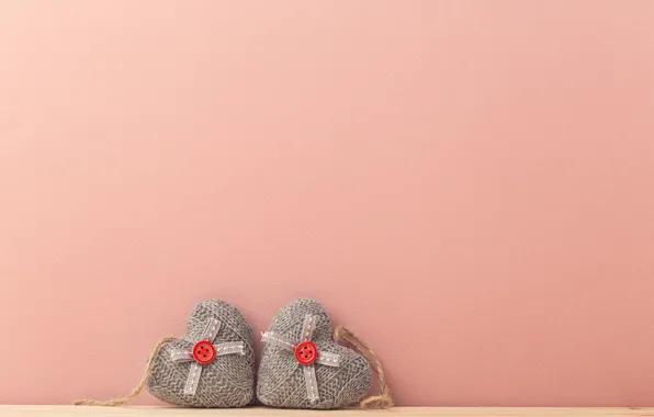 Hearts, Background, Pair, Toys