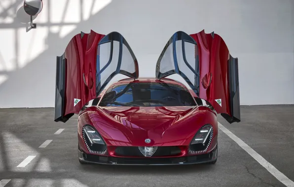 Alfa Romeo, butterfly doors, 2023, Alfa Romeo 33 Stradale, 33 Road