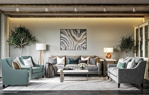 Picture room, interior, living room