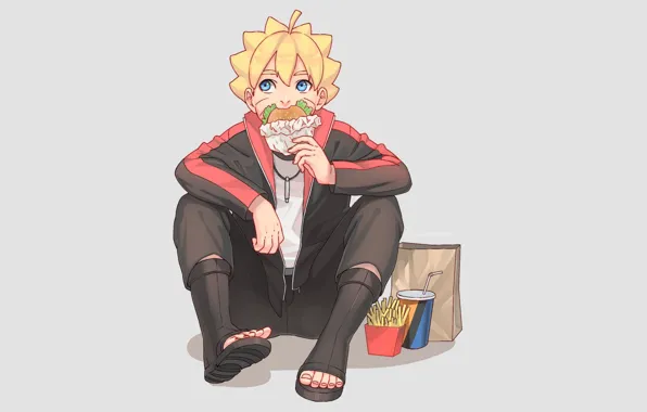 This the cutest picture between naruto and boruto