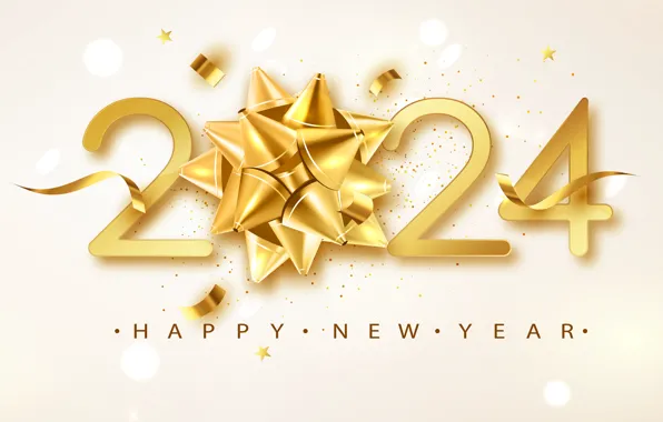 Figures, New year, date, composition, 2024, New Year 2024