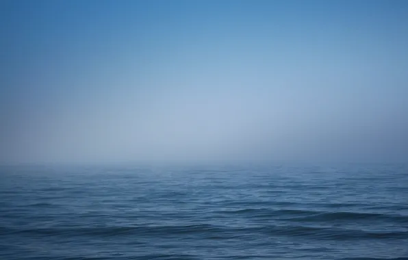 Picture sea, the sky, water, fog, wave, horizon