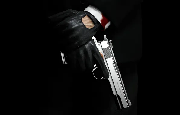 Gun, blood, gloves, Hitman, killer, sleeve, Absolution