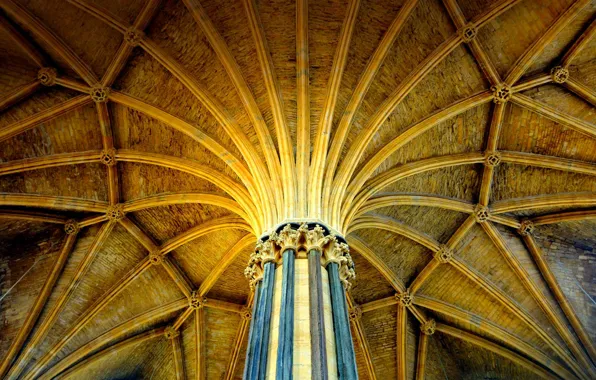 England, support, Cathedral, arch, Lincoln