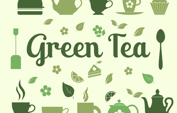 Background, green, Wallpaper, vector, texture, tea