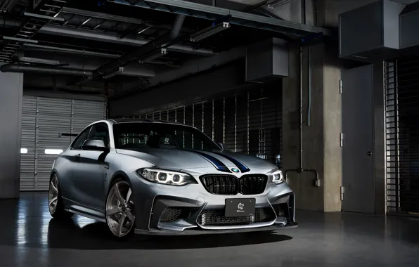 BMW, Light, Front, White, Side, Sportcar, 3D Design, BMW M2