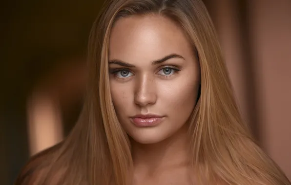 Look, girl, close-up, face, model, portrait, makeup, hairstyle
