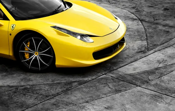 Ferrari, Ferrari, yellow, 458, yellow, Italy, Italia
