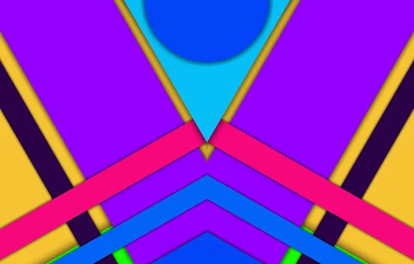 Circles, triangles, shadows, layers