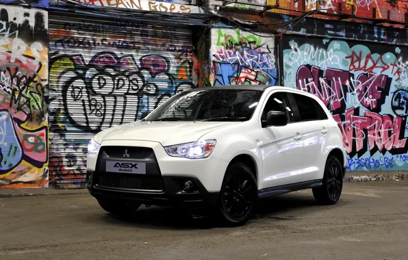 Japan, Graffiti, Wallpaper, Mitsubishi, Japan, Car, Auto, Black