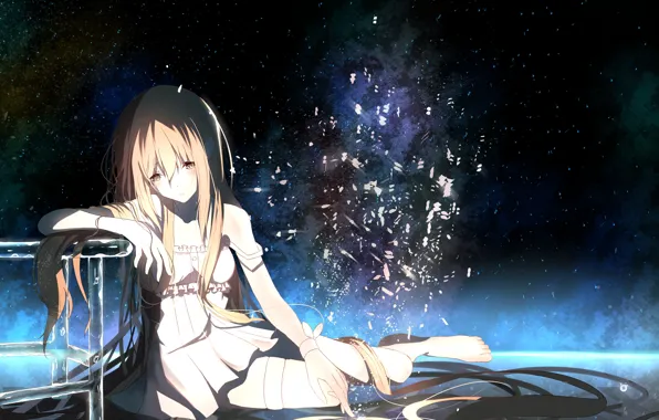 Picture night, anime, girl