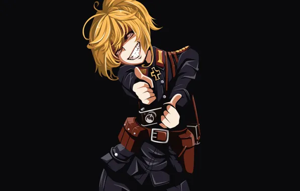Smile, background, Tanya, Youjo Senki, Tanya Degurechaff