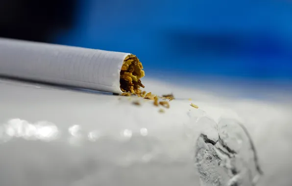 Macro, minimalism, cigarette, smoke