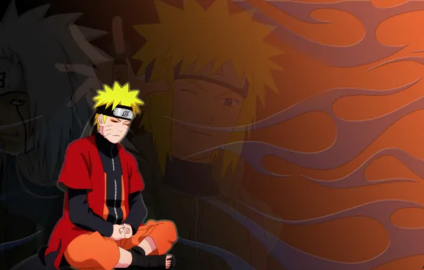 Picture cloak, Naruto, jiraiya, Minato, The mode of a hermit