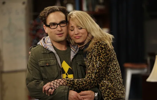 Picture the series, The big Bang theory, Leonard, penny, characters