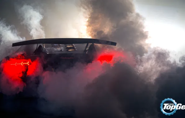 Lamborghini, Smoke, Top Gear, Top Gear, Sesto Elemento